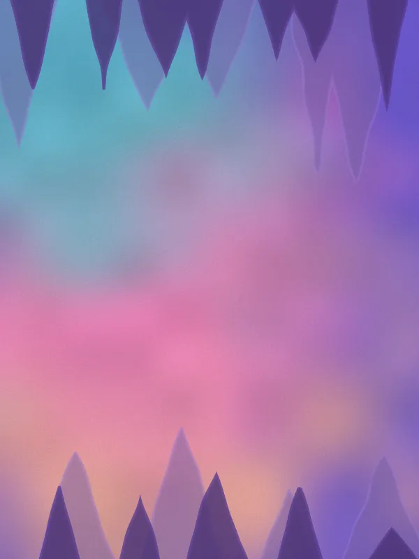 Watercolour picture of the world Glowing Caves